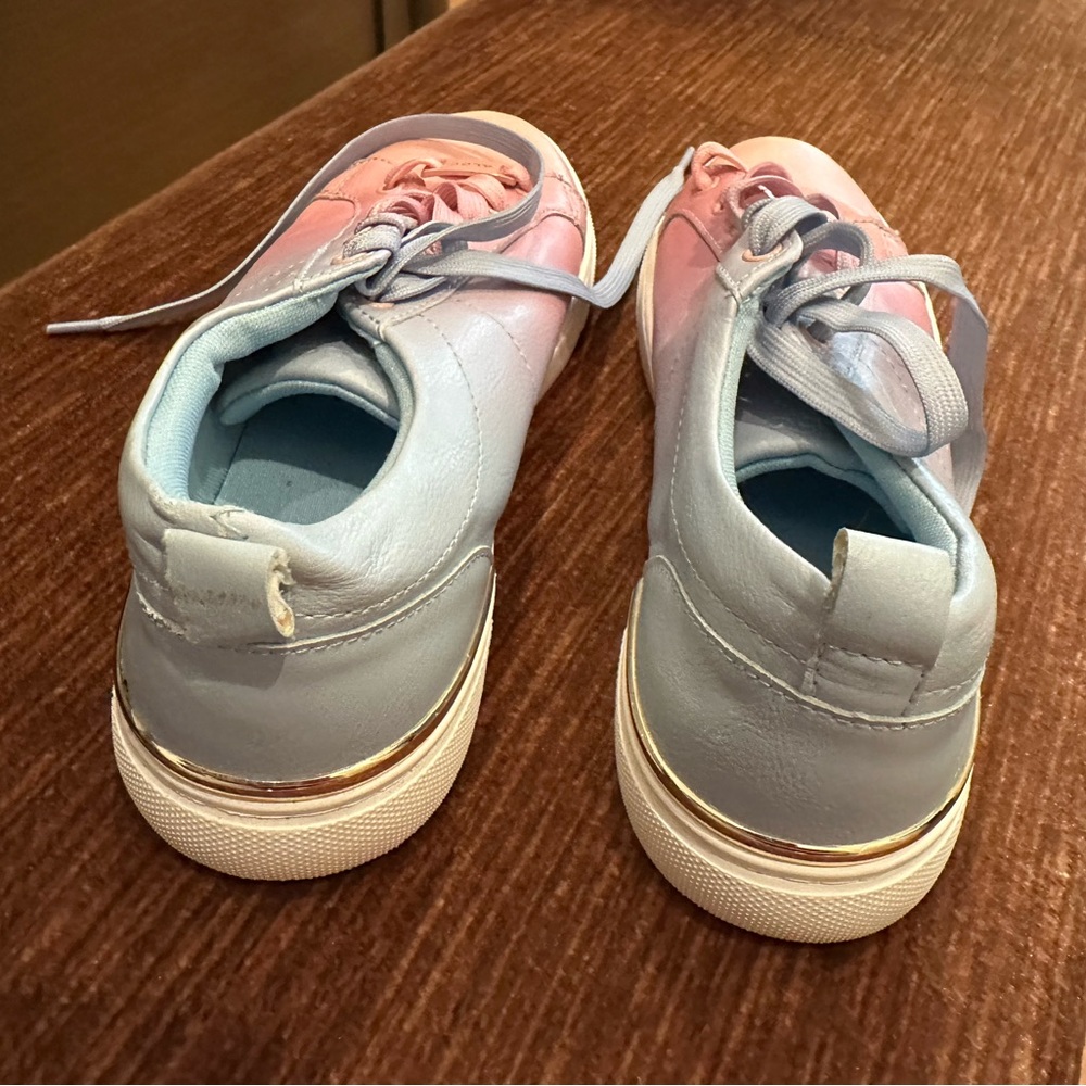 Aldo Pink and Blue Gradient Sneakers - Picture 9 of 10